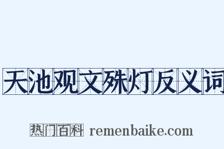 天池观文殊灯反义词是什么意思的图片